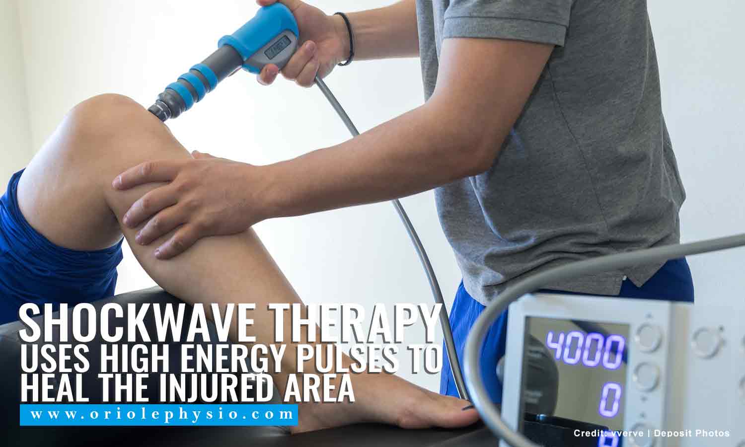 Shockwave therapy uses high energy pulses to heal the injured area