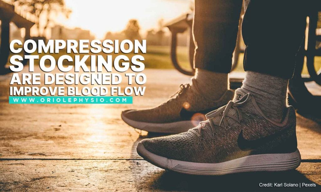 Compression stockings are designed to improve blood flow