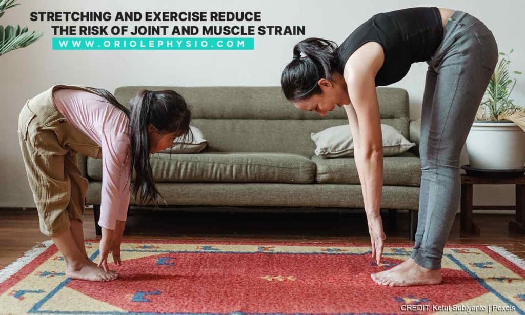 Stretching and exercise reduce the risk of joint and muscle strain